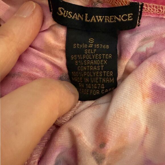 Susan Lawrence Pink Floral Sleeveless Top Size S - Picture 8 of 10